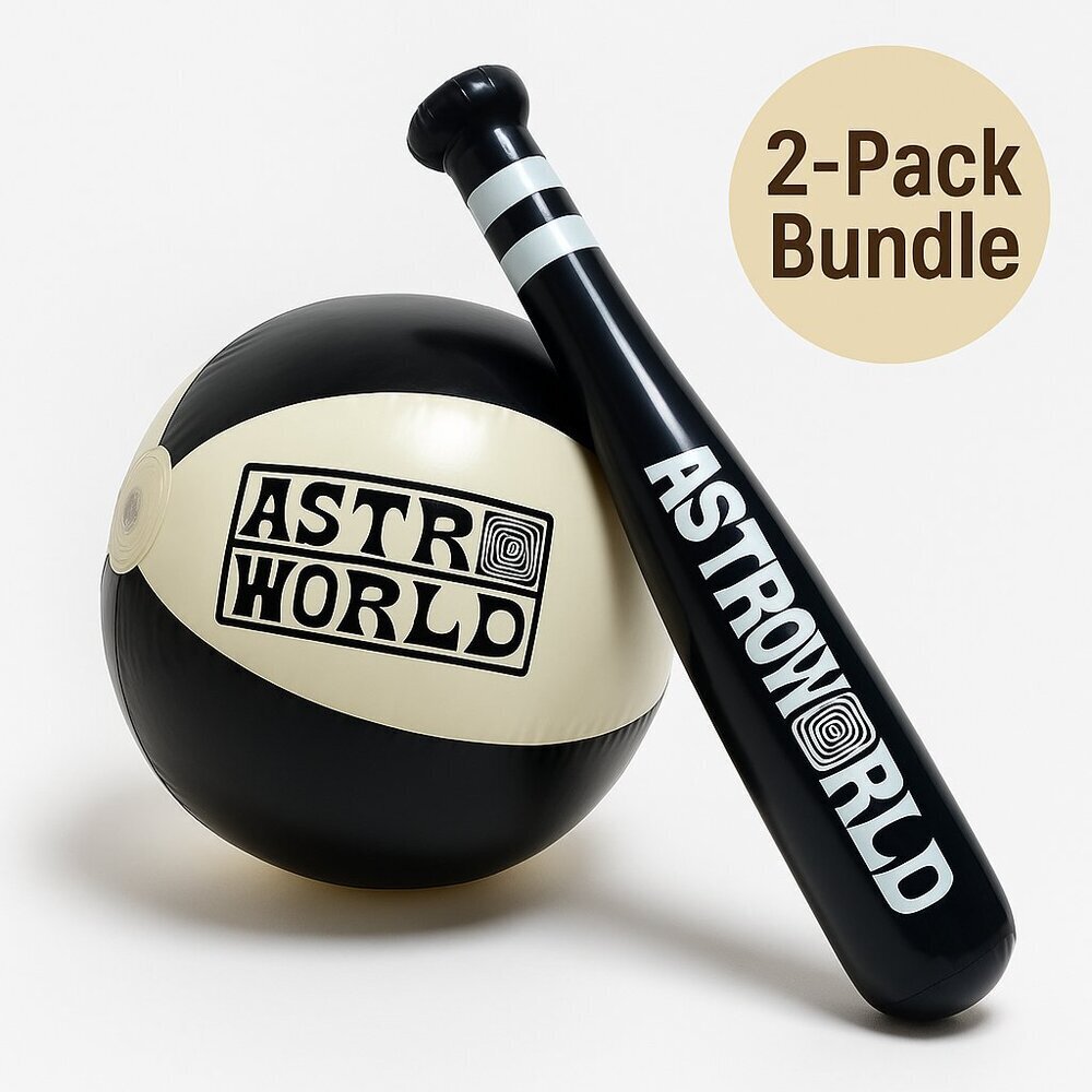Astro World 2021 Official Merch Merchandise Souvenir Beach Ball & Bat Travis